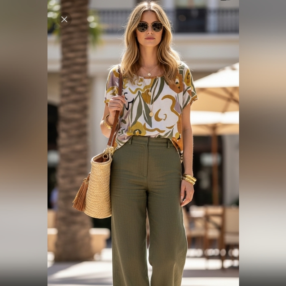 RACHEL ZOE Blouse Women Size 3X multicolor Floral‎ Colorful Sleeveless.